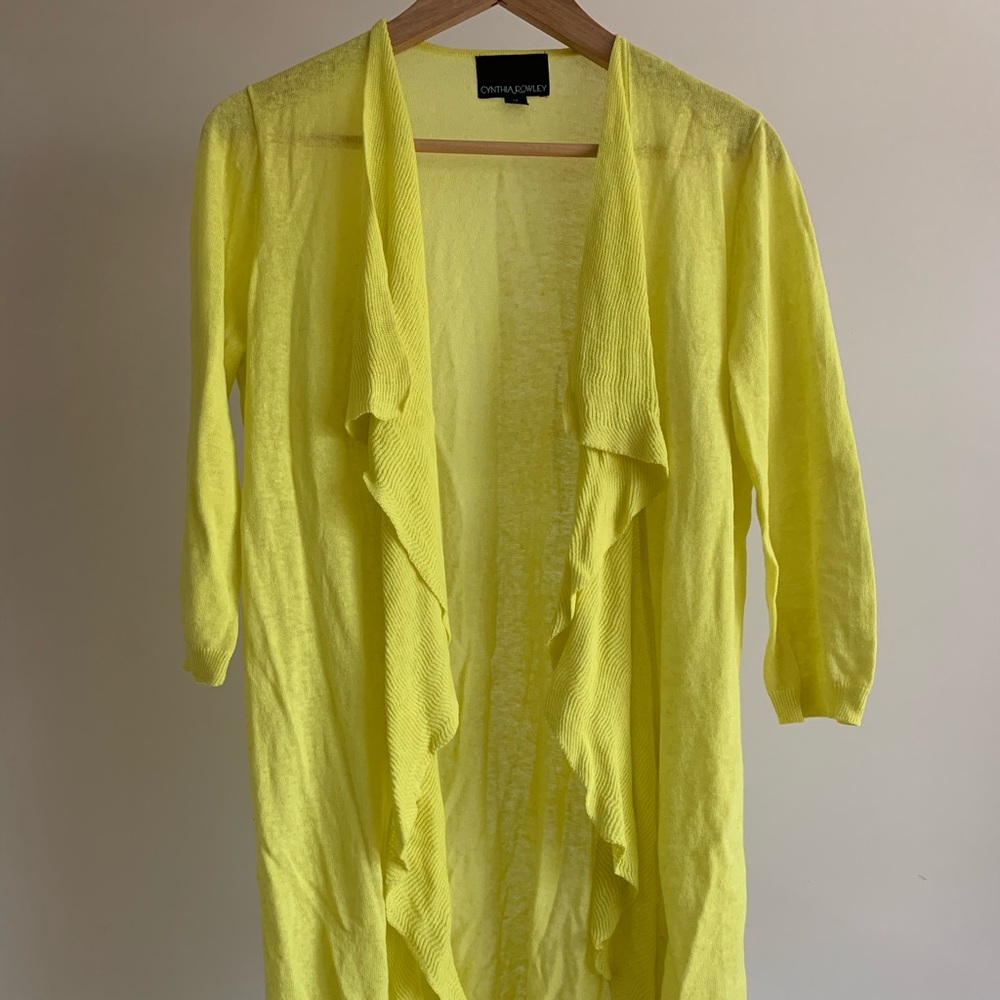 Cynthia Rowley Yellow Cardigan